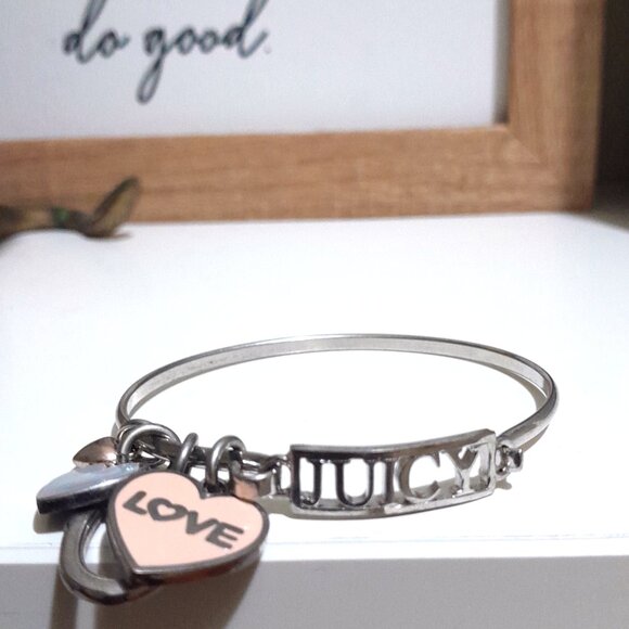 Juicy Couture Silver Color Metal Charm Bracelet - Picture 5 of 5